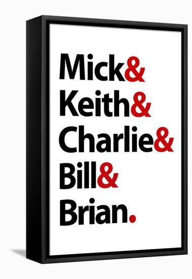 Stones Names Music Poster-null-Framed Stretched Canvas