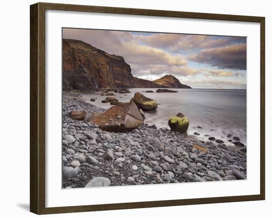 Stones on the Beach of Baja D'Abra, Sao Lourenco Peninsula, Madeira, Portugal-Rainer Mirau-Framed Photographic Print