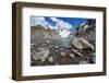 Stones seen through the water of Lago de los Tres featuring Monte Fitz Roy in the background. Monte-Fernando Carniel Machado-Framed Photographic Print