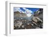 Stones seen through the water of Lago de los Tres featuring Monte Fitz Roy in the background. Monte-Fernando Carniel Machado-Framed Photographic Print