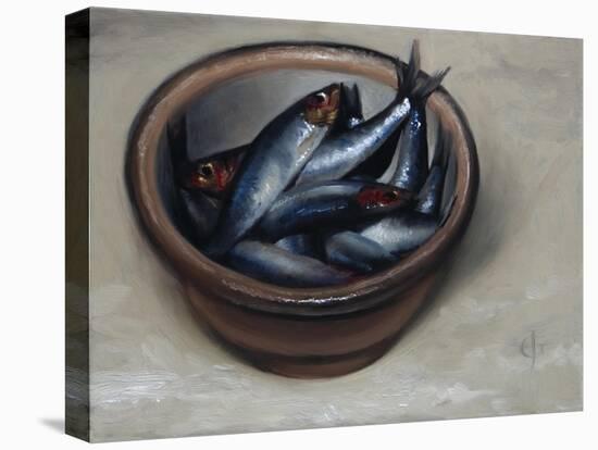 Stoneware Bowl, Full of Sprats, 2013-James Gillick-Stretched Canvas