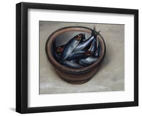 Stoneware Bowl, Full of Sprats, 2013-James Gillick-Framed Giclee Print