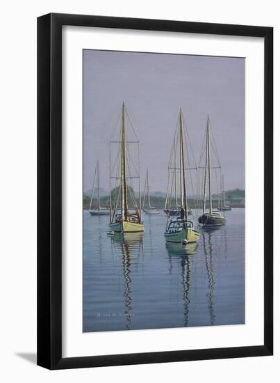 Stonington Sail Boats-Bruce Dumas-Framed Giclee Print