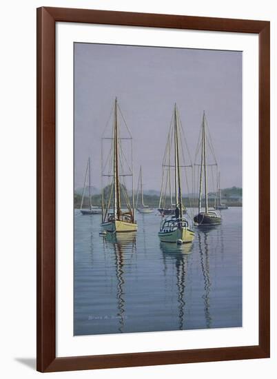 Stonington Sail Boats-Bruce Dumas-Framed Giclee Print