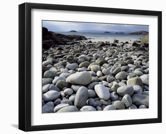 Stony Beach on Knoydart Peninsula, Western Scotland-Pete Cairns-Framed Premium Photographic Print