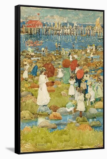 Stony Beach-Maurice Brazil Prendergast-Framed Stretched Canvas