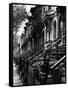 Stoops on 19th Century Brooklyn Row Houses-Karen Tweedy-Holmes-Framed Stretched Canvas