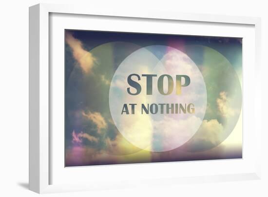 Stop at Nothing-Vintage Skies-Framed Giclee Print