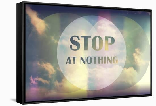 Stop at Nothing-Vintage Skies-Framed Stretched Canvas