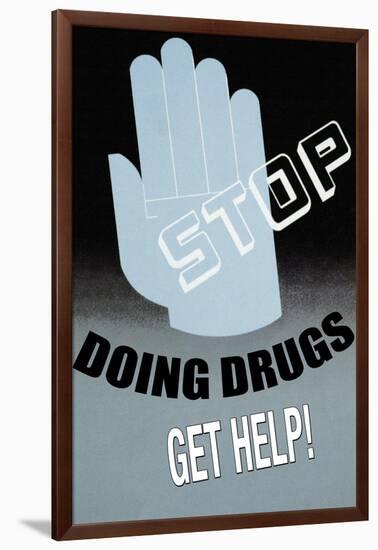 Stop Doing Drugs-null-Framed Art Print