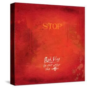 Stop Flag-Miranda York-Stretched Canvas