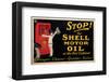 Stop for Shell Motor Oil-null-Framed Premium Giclee Print