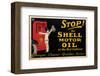 Stop for Shell Motor Oil-null-Framed Premium Giclee Print