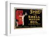 Stop for Shell Motor Oil-null-Framed Premium Giclee Print