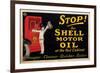 Stop for Shell Motor Oil-null-Framed Premium Giclee Print