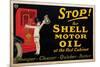 Stop for Shell Motor Oil-null-Mounted Premium Giclee Print