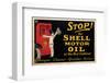 Stop for Shell Motor Oil-null-Framed Art Print