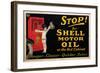 Stop for Shell Motor Oil-null-Framed Art Print