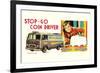 Stop-Go Coin Driver-null-Framed Art Print