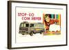 Stop-Go Coin Driver-null-Framed Art Print