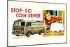 Stop-Go Coin Driver-null-Mounted Premium Giclee Print