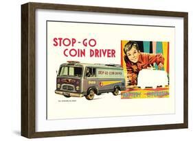 Stop-Go Coin Driver-null-Framed Art Print