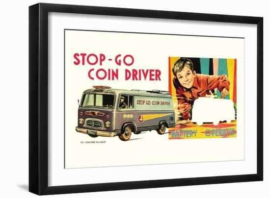 Stop-Go Coin Driver-null-Framed Art Print