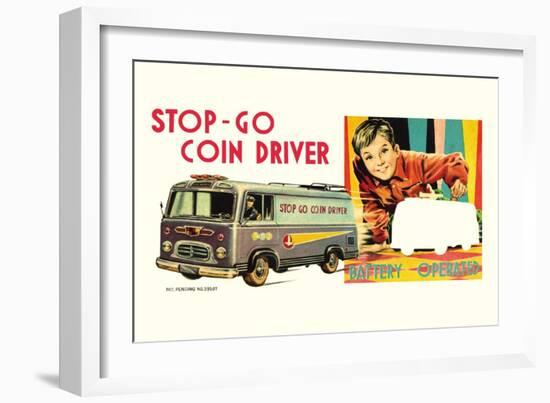 Stop-Go Coin Driver-null-Framed Art Print