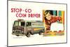 Stop-Go Coin Driver-null-Mounted Art Print