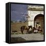 Stop in Sardinia-Giovanni Battista Tiepolo-Framed Stretched Canvas