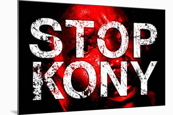 Stop Joseph Kony 2012 Face Political-null-Mounted Art Print