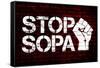 Stop SOPA Fist Poster-null-Framed Stretched Canvas