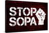 Stop SOPA Fist Poster-null-Stretched Canvas