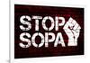 Stop SOPA Fist Poster-null-Framed Poster