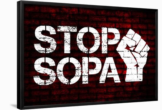 Stop SOPA Fist Poster-null-Framed Poster