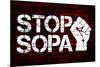 Stop SOPA Fist Poster-null-Mounted Poster