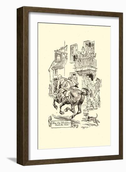 Stop, Stop John Gilpin! Here's The House!-Henry Matthew Brock-Framed Art Print