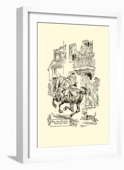 Stop, Stop John Gilpin! Here's The House!-Henry Matthew Brock-Framed Art Print