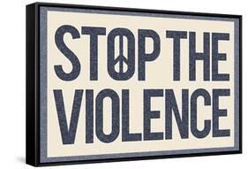 Stop the Violence-null-Framed Stretched Canvas