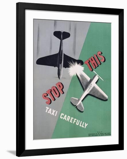 Stop This, Taxi Carefully Work Safety Poster-null-Framed Giclee Print