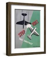 Stop This, Taxi Carefully Work Safety Poster-null-Framed Giclee Print