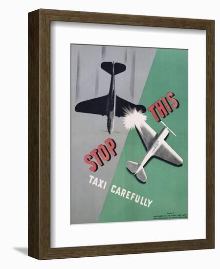 Stop This, Taxi Carefully Work Safety Poster-null-Framed Giclee Print