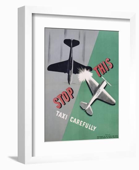 Stop This, Taxi Carefully Work Safety Poster-null-Framed Giclee Print