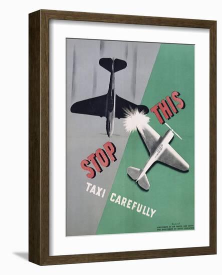 Stop This, Taxi Carefully Work Safety Poster-null-Framed Giclee Print