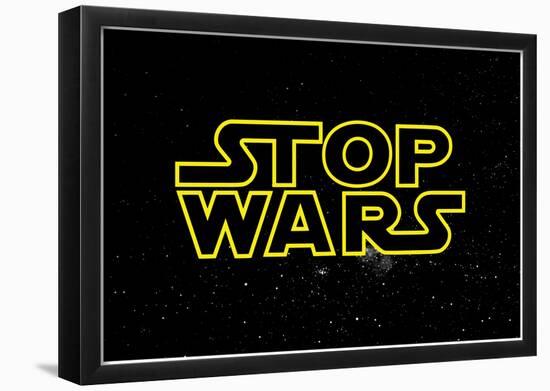 STOP WARS - Gold-null-Framed Poster