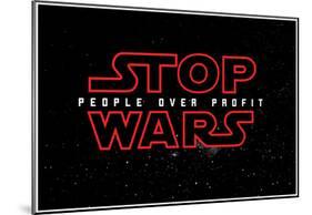 Stop Wars - People over Profit-null-Mounted Poster