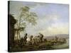 Stopping at the Inn, 1655-1658-Philips Wouwerman-Stretched Canvas