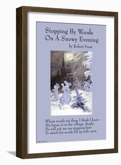 Stopping By Woods on a Snowy Evening-null-Framed Art Print