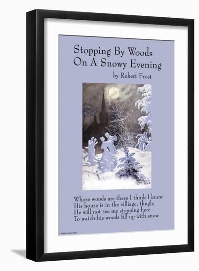 Stopping By Woods on a Snowy Evening-null-Framed Art Print