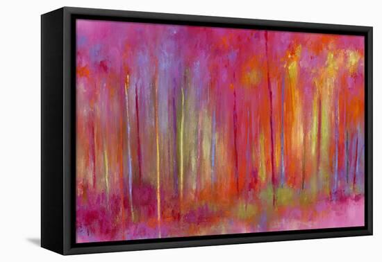 Stopping by Woods to Celebrate-Janet Bothne-Framed Stretched Canvas